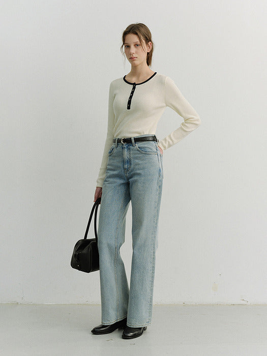 [dunst] RELAXED FLARED JEANS LIGHT BLUE_UDPA6A211B1