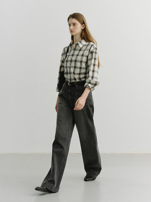 Dunst Relaxed Wide Jeans Washed Grey
