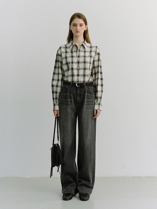 Dunst Relaxed Wide Jeans Washed Grey