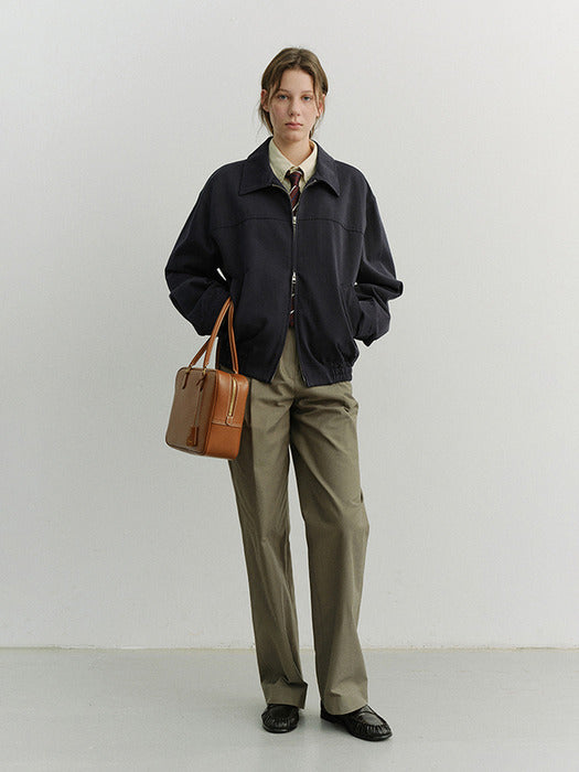 Dunst Pleated Chino Slacks Khaki
