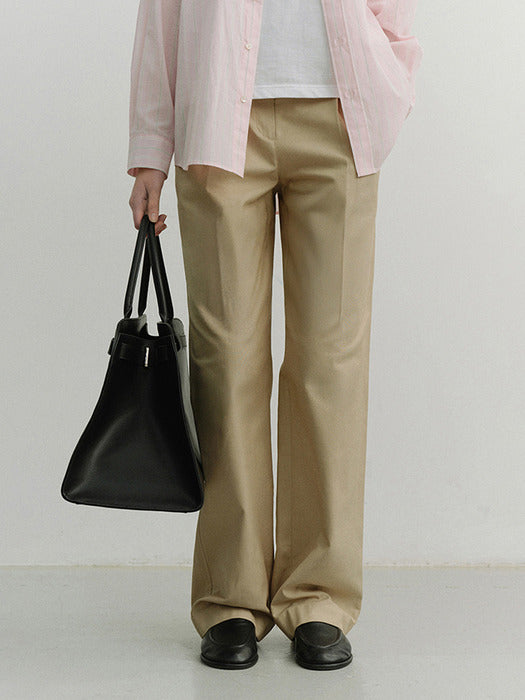 Dunst Pleated Chino Slacks Classic Beige