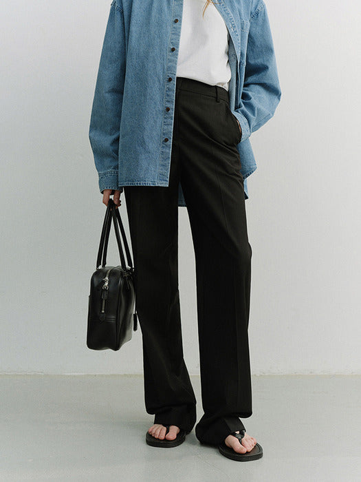 [dunst] STRAIGHT SLACKS BLACK_UDPA6A202BK