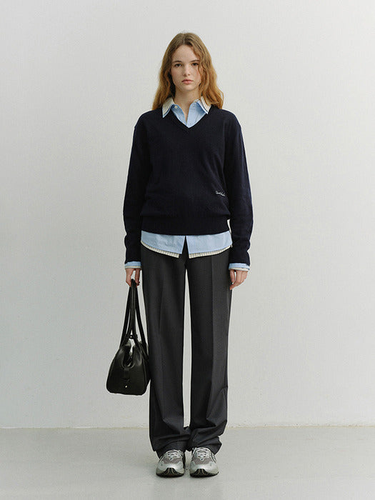 [dunst] STRAIGHT SLACKS CHARCOAL GREY_UDPA6A202CG