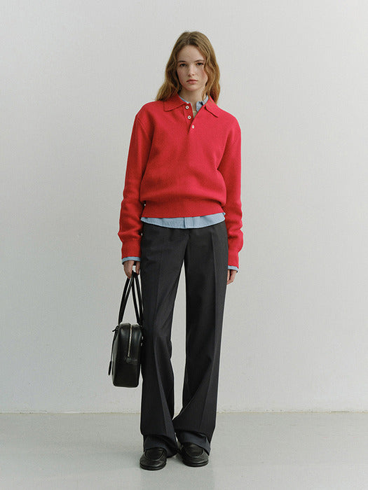 [dunst] STRAIGHT SLACKS CHARCOAL GREY_UDPA6A202CG