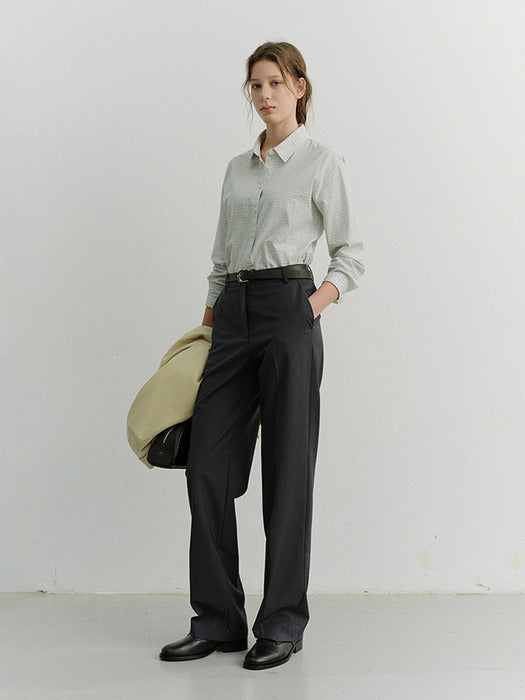 Dunst 2-Way Essential Checked Shirt Soft Blue Check