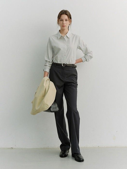 Dunst 2-Way Essential Checked Shirt Soft Blue Check