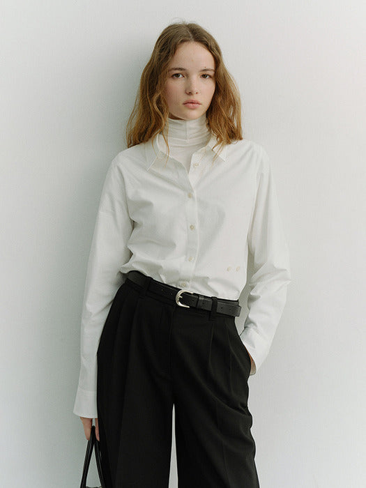 [dunst] 2-WAY ESSENTIAL SHIRT WHITE_UDSH6A201WT