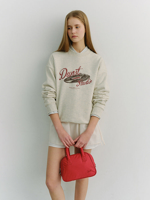 Dunst Unisex Vinyl Sweatshirt Oatmeal Melange