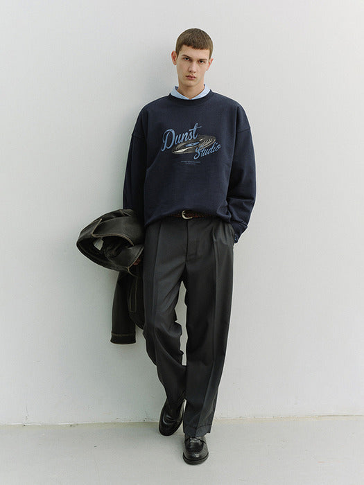 Dunst Unisex Vinyl Sweatshirt French Navy