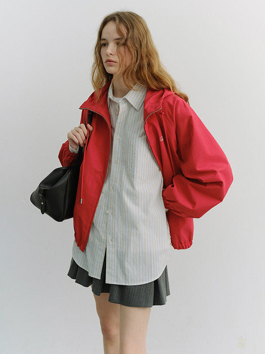 Dunst Unisex Oversized Striped Shirt Beige Stripe