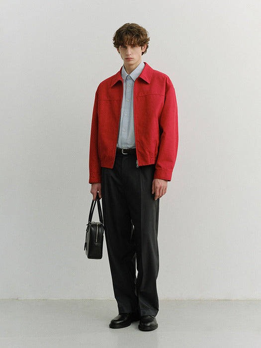 [dunst] UNISEX COLLARED BLOUSON JACKET RED_UDJU6A109R2