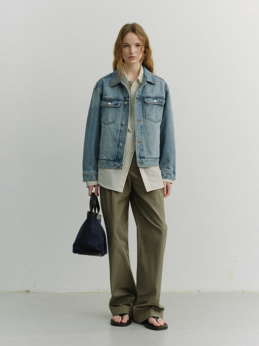 Dunst Unisex Denim Trucker Jacket Light Blue
