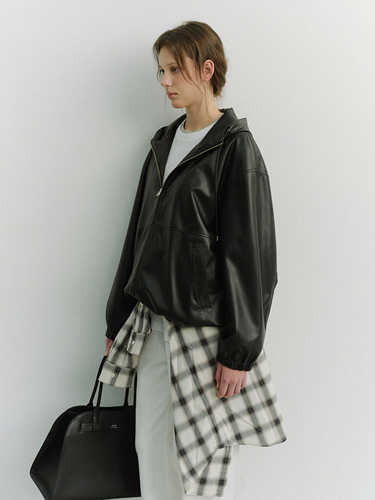 Dunst Unisex Alter-Leather Windbreaker Black