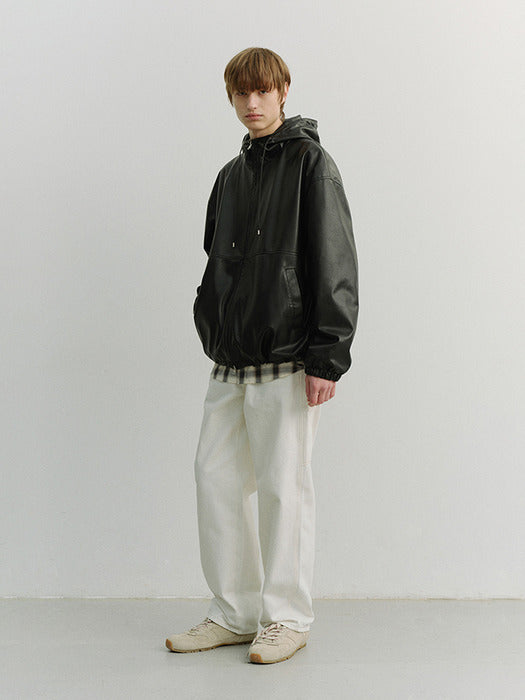 Dunst Unisex Alter-Leather Windbreaker Black