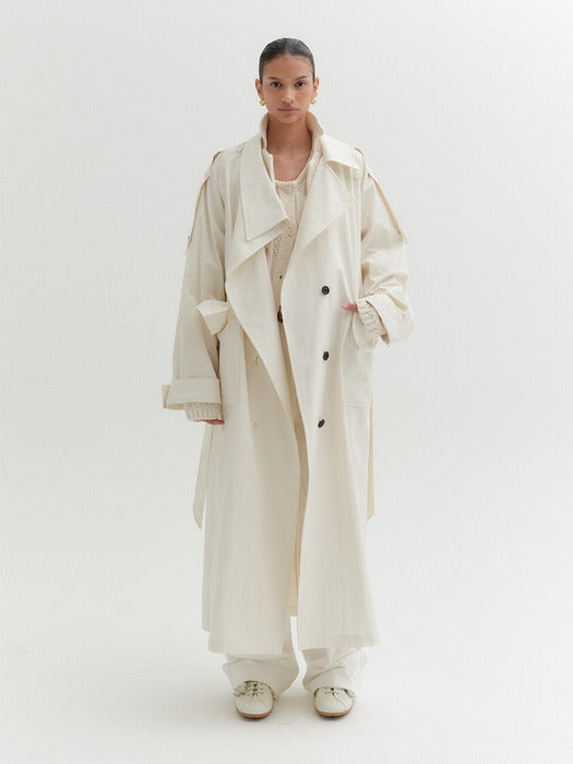 Eenk Relax Trench Coat - Ivory