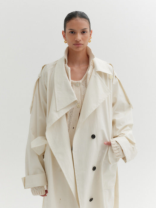 Eenk Relax Trench Coat - Ivory