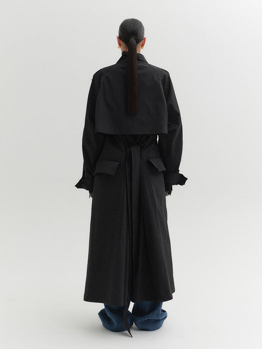 Eenk Relax Trench Coat - Black