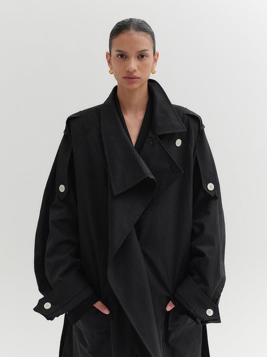 Eenk Relax Trench Coat - Black