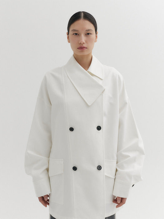 Eenk Unbalanced Collar Jumper - Ivory