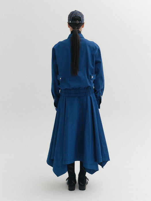 Eenk Two Pocket Bomber Jacket - Blue