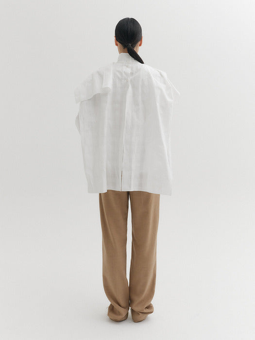 Eenk Long Sleeve Layered Blouse - White