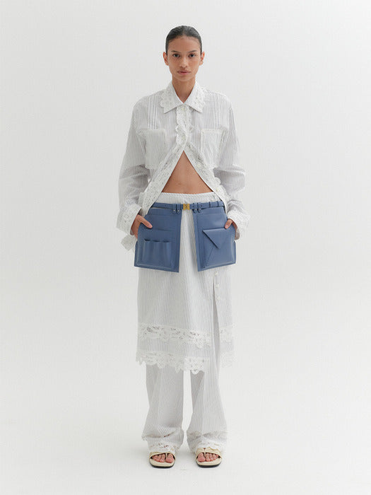 [EENK] Lace Trim Shirt - Ivory