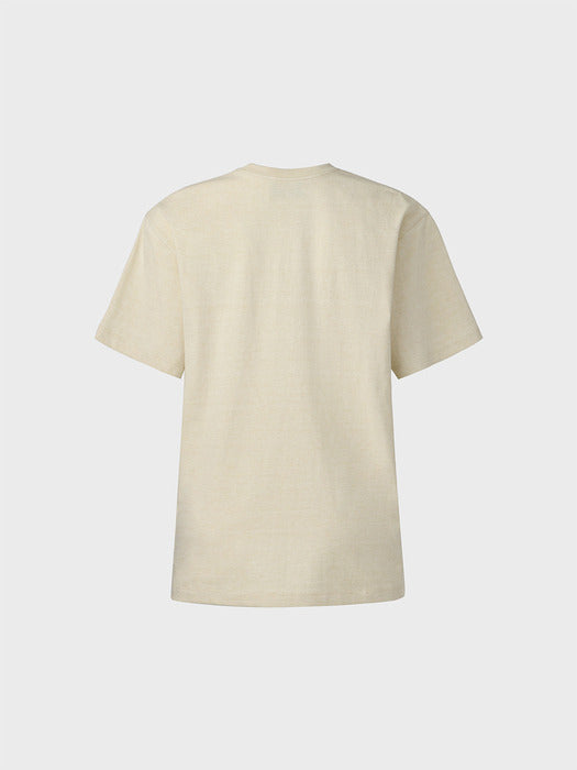 Eenk Ink Logo Short Sleeve T-shirt - Beige