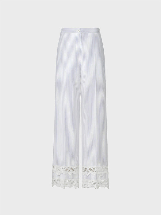 Eenk Lace Trim Pants - Ivory