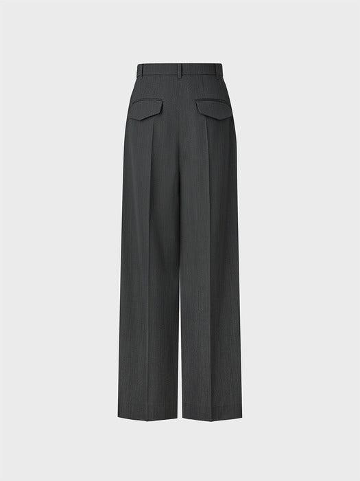 Eenk Two-tuck Pants - Gray