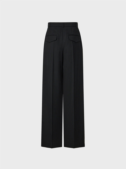 Eenk Two-Pleat Pants - Black