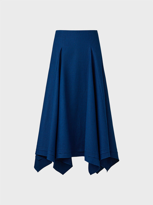 Eenk Drape Long Skirt - Blue
