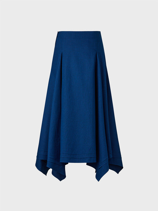 Eenk Drape Long Skirt - Blue