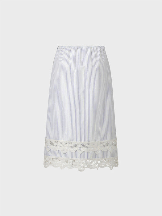 Eenk Lace Trim Skirt - Ivory
