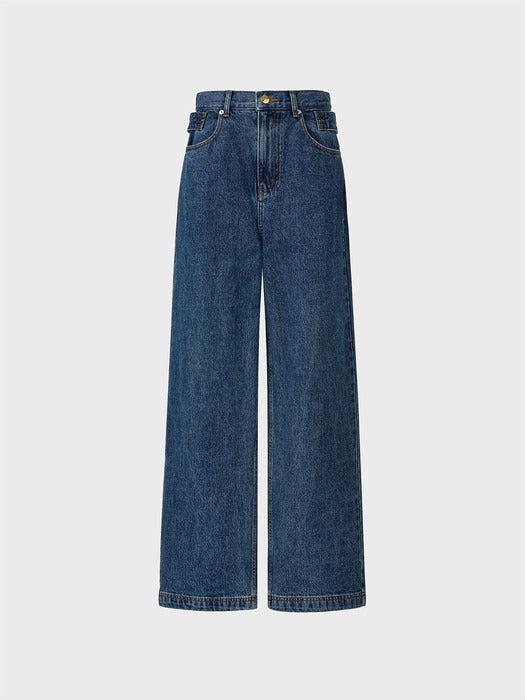 Eenk Loose Fit Denim Pants - Denim Blue