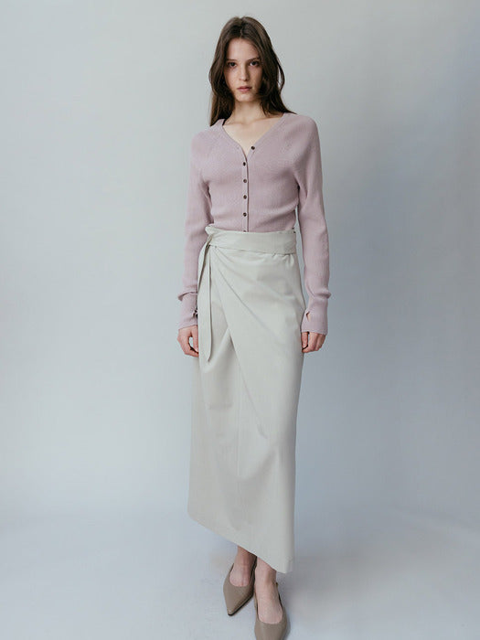 [loeuvre] Wrap Tie Draped Maxi Skirt SW6SS680-91