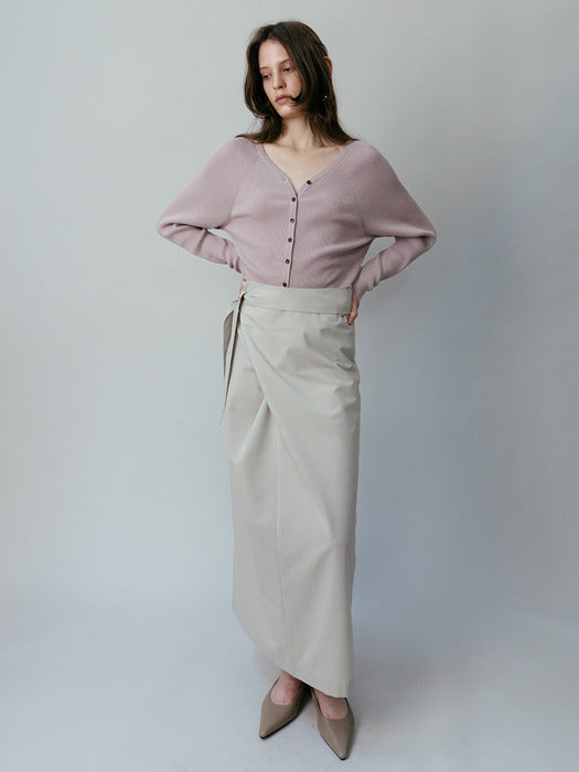[loeuvre] Wrap Tie Draped Maxi Skirt SW6SS680-91