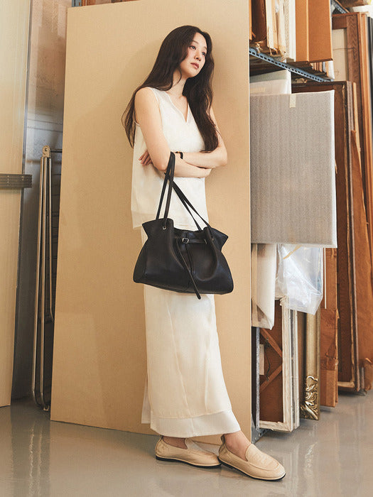 Loeuvre Satin Organza Layer Skirt