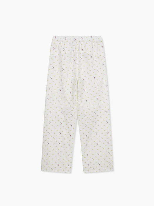 Margesherwood Woodstock Roll-UP Cotton Pants ivory