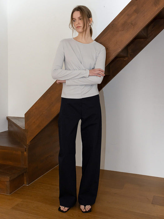 Loeuvre Wide Fit Curved Pants