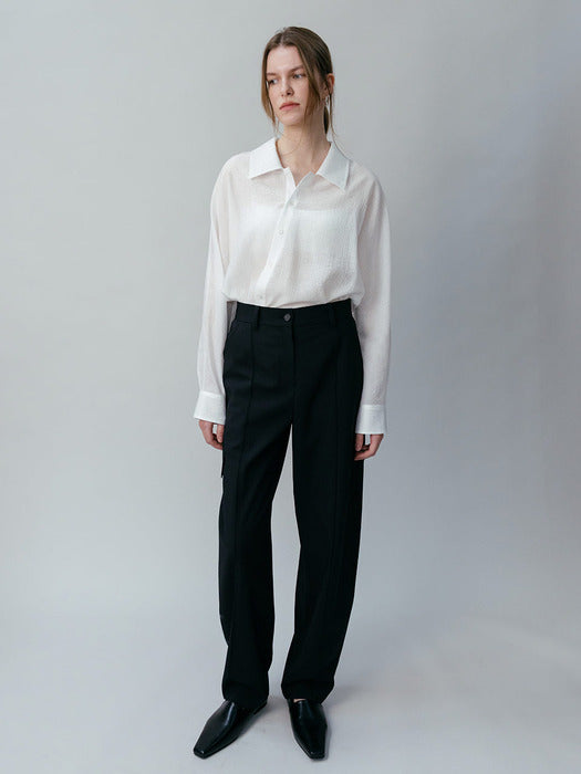 Loeuvre Low-cut Curved Cargo Pants