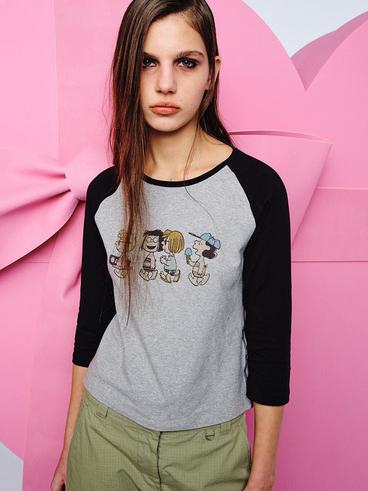 Margesherwood Summer Girls Raglan T-Shirt - melange grey