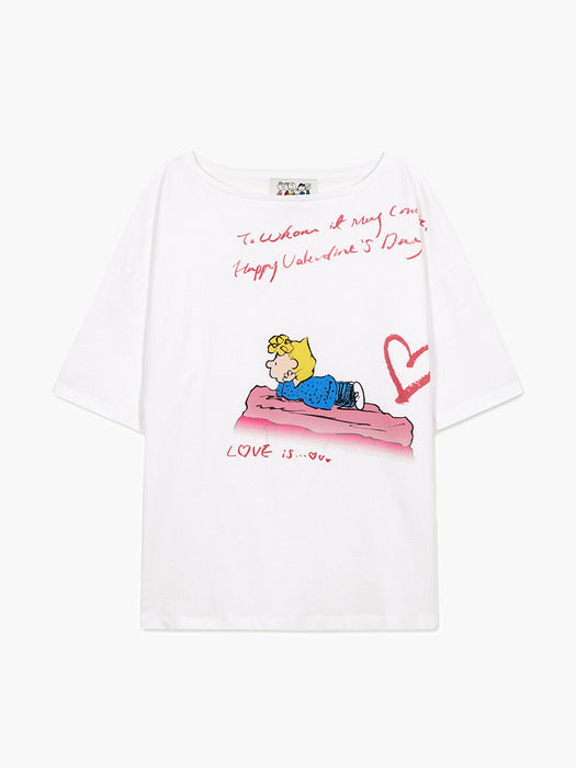 Margesherwood Single Girls Club Offshoulder T-Shirt white