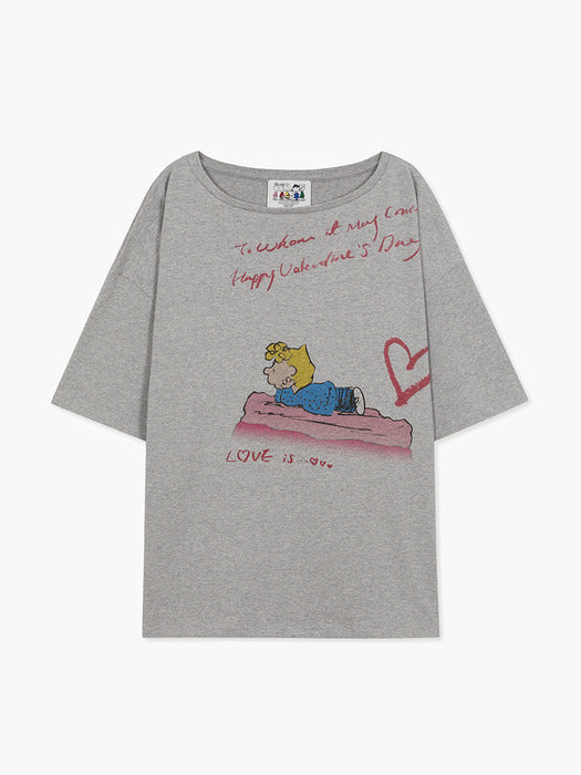 Margesherwood Single Girls Club Offshoulder T-Shirt melange grey