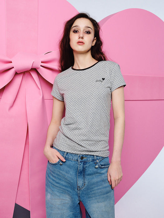 Margesherwood Sally Dot T-Shirt melange grey