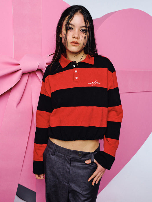[MARGESHERWOOD] LINUS BALLOON POLO SHIRT_red