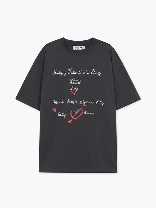 Margesherwood Happy Valentines Day T-Shirt charcoal