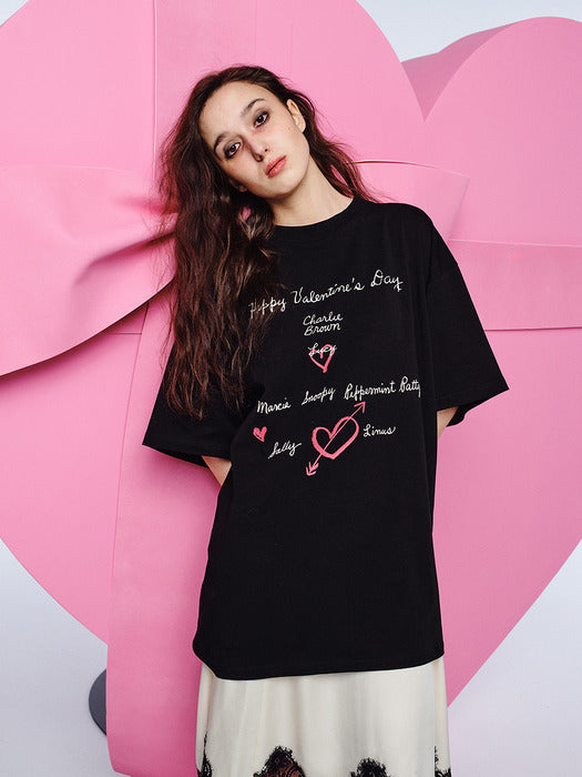 [MARGESHERWOOD] HAPPY VALENTINES DAY T-SHIRT_black