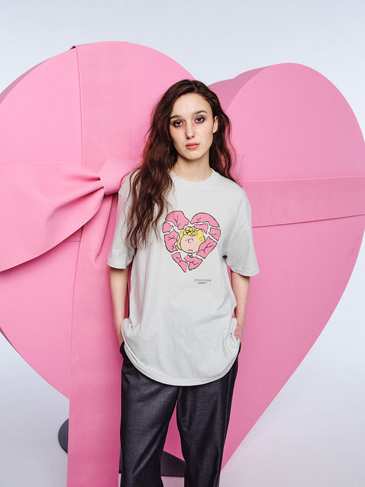 Margesherwood Broken Heart T-Shirt - light grey