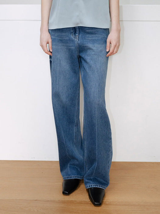Loeuvre Curve Seam Wide Denim