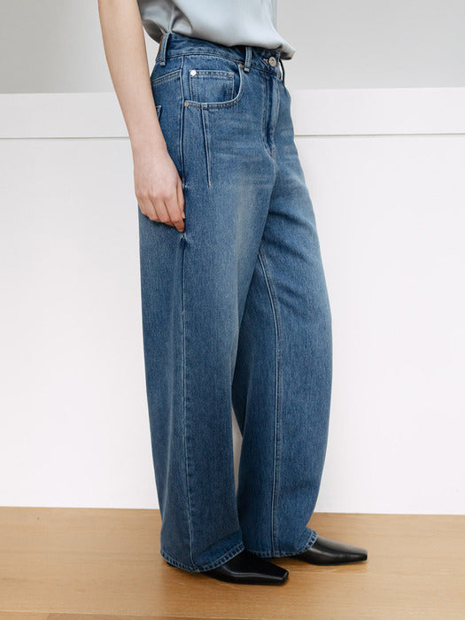 Loeuvre Curve Seam Wide Denim